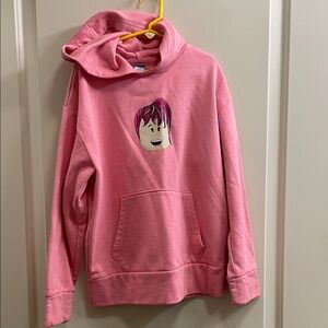 Pink Hoodie with Graphic Design